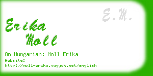 erika moll business card